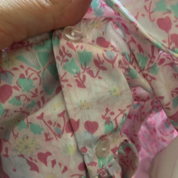 VTG 70s Nana's Pet for JC Penney Pink Floral Mini Dress with Pinafore, 4T - Picture 11 of 11